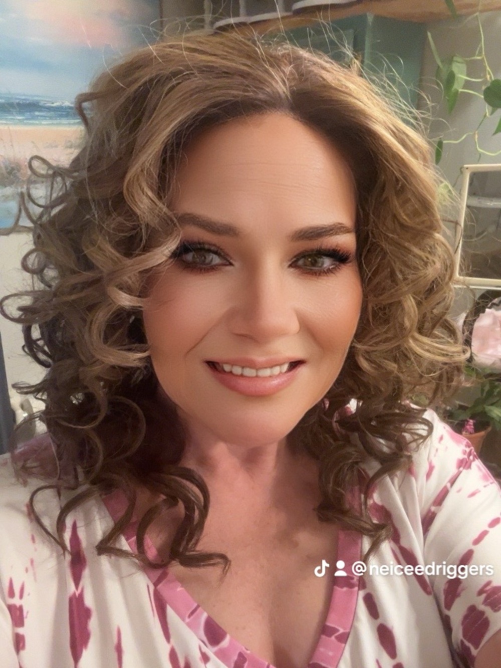 Shania!! Natural Curly Medium Brown Women's Wig - Lux Soft Look